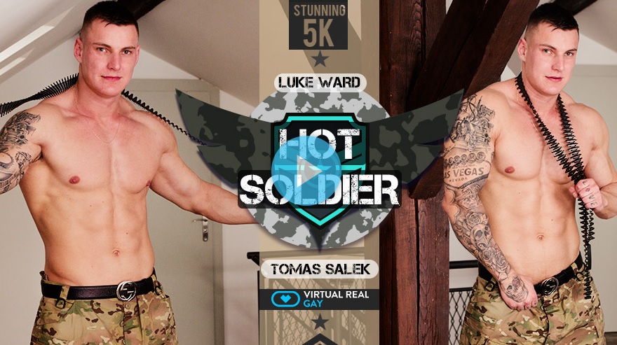 Thomas is a very hot soldier